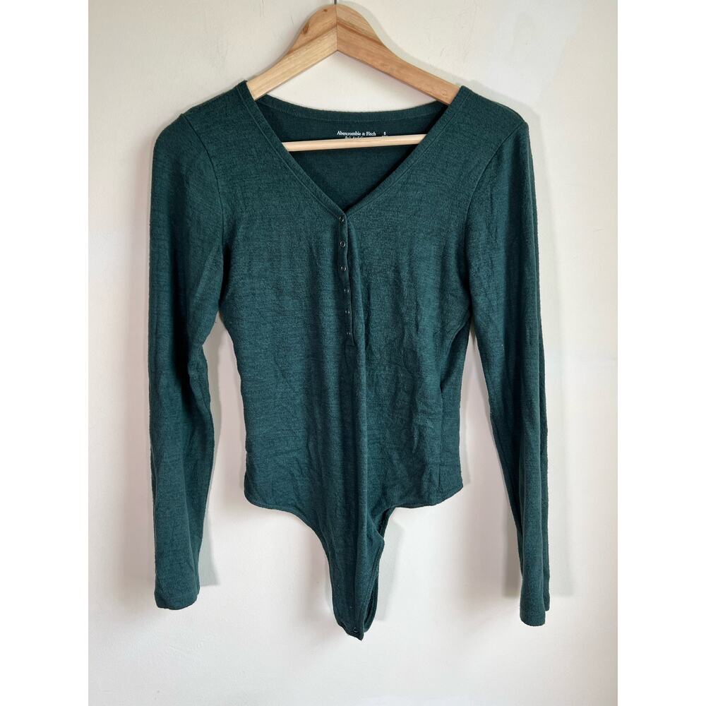 Abercrombie Forest Green Soft & Cozy Longsleeve bodysuit